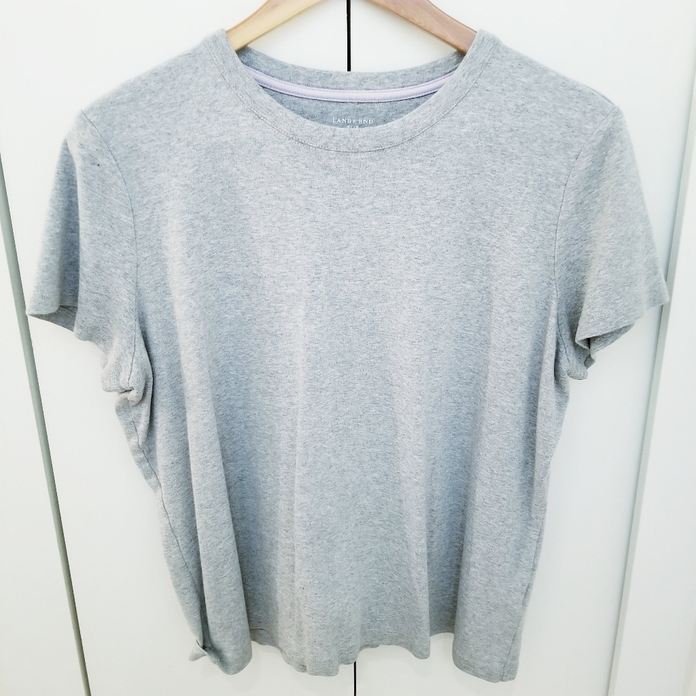 3/$45 Lands' end | Grey 100% Cotten T-Shirt Top